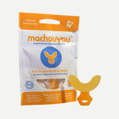 Produit machouYou coloris Orange gouttière dentaire pour sevrage du pouce et de la tétine pour enfant de 2 à 6 ans