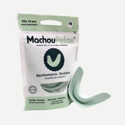 Gouttière dentaire MachouRelax coloris Menthe anti-ronflement et anti-bruxisme chez l'adulte à partir de 16 ans