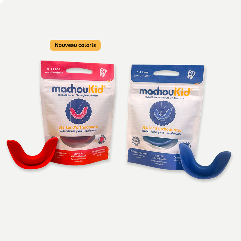 machouKid existe en couleur bleu myrtille et rouge framboise